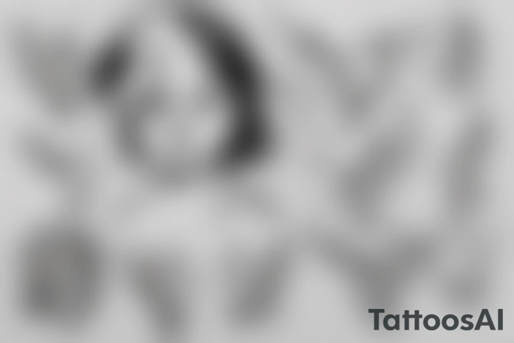 A little girl looking up at a white dove tattoo idea