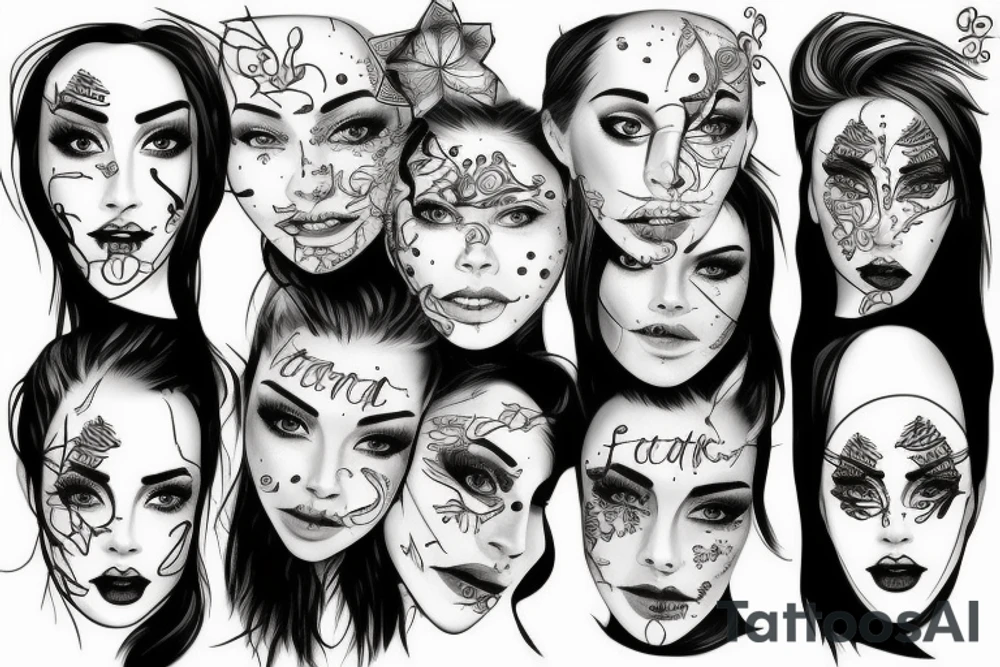 face with a scar tattoo idea