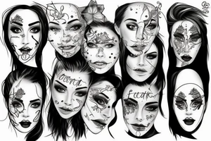 face with a scar tattoo idea