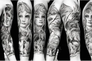 Greek mythology sleeve tattoo idea