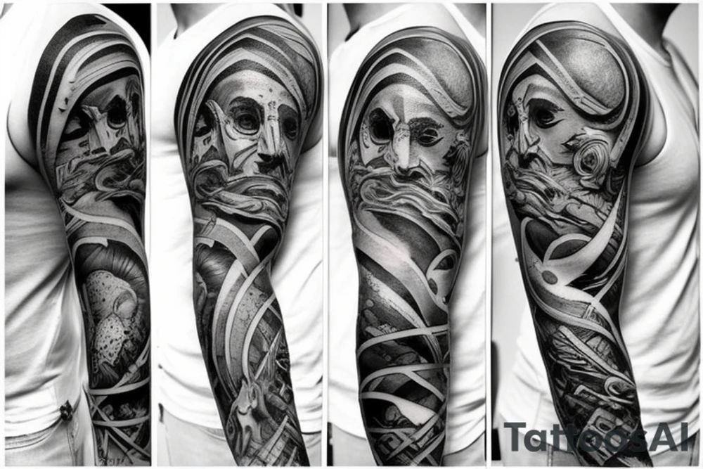 Greek mythology sleeve tattoo idea
