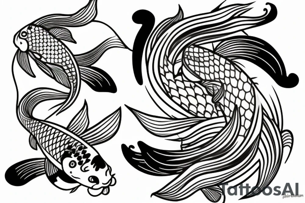 Two Koi fish swimming down my arm.
almost as they are swimming around each other in a dance.
flowers around them tattoo idea