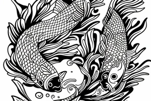 Two Koi fish swimming down my arm.
almost as they are swimming around each other in a dance.
flowers around them tattoo idea