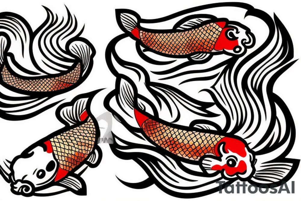 Two Koi fish swimming down my arm.
almost as they are swimming around each other in a dance.
flowers around them
realistic tattoo idea