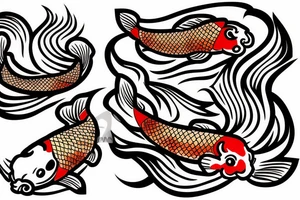 Two Koi fish swimming down my arm.
almost as they are swimming around each other in a dance.
flowers around them
realistic tattoo idea