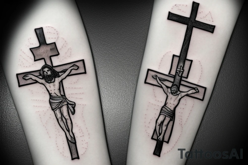 Jesus on the cross tattoo idea