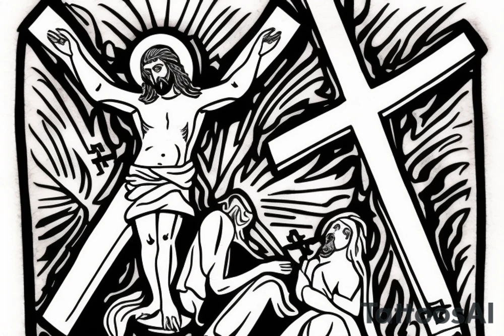 Jesus on the cross tattoo idea