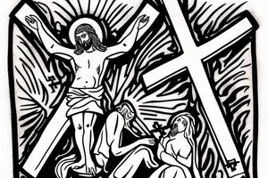 Jesus on the cross tattoo idea