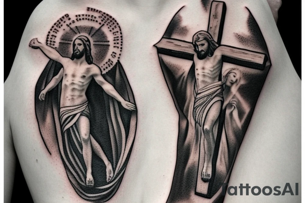 Jesus on the cross tattoo idea