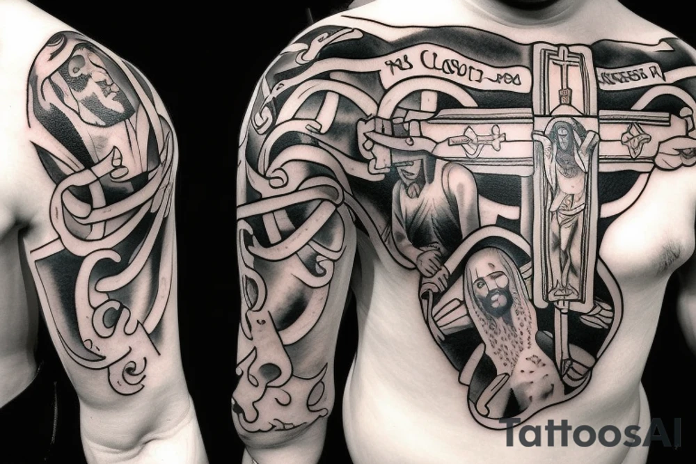 Jesus on the cross tattoo idea
