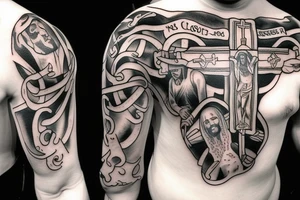 Jesus on the cross tattoo idea
