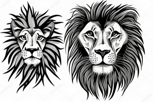 a lion eating a bird tattoo idea