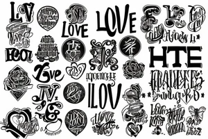 love verses Hate tattoo idea