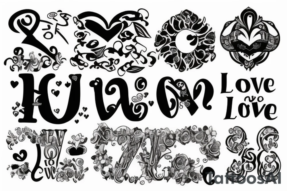 infinite love tattoo idea