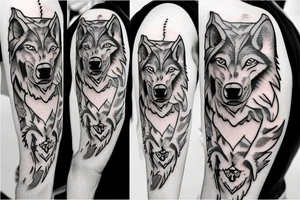 Cool wolf tattoo idea