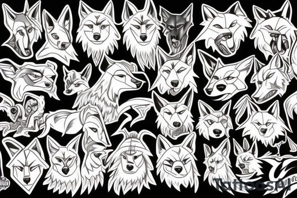 Cool wolf tattoo idea
