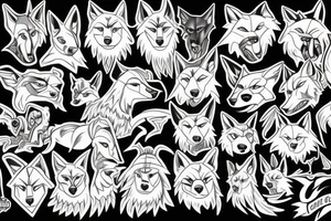 Cool wolf tattoo idea