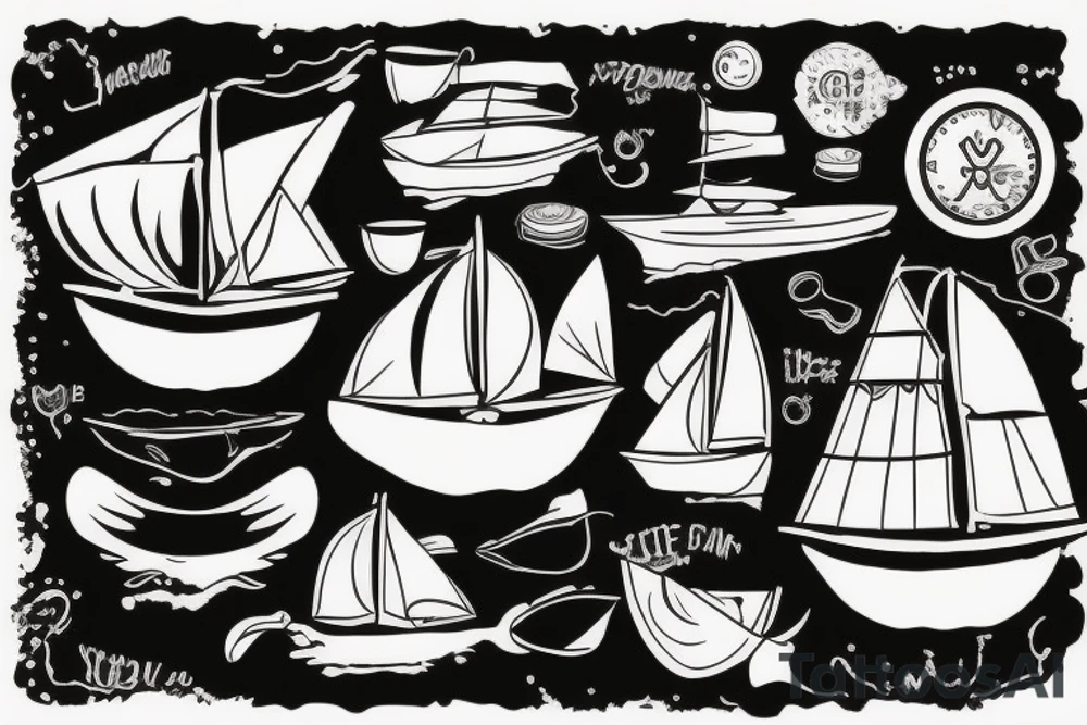 Yoghurts sailing the ocean tattoo idea