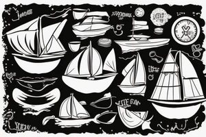 Yoghurts sailing the ocean tattoo idea
