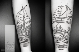 Yoghurts sailing the ocean tattoo idea
