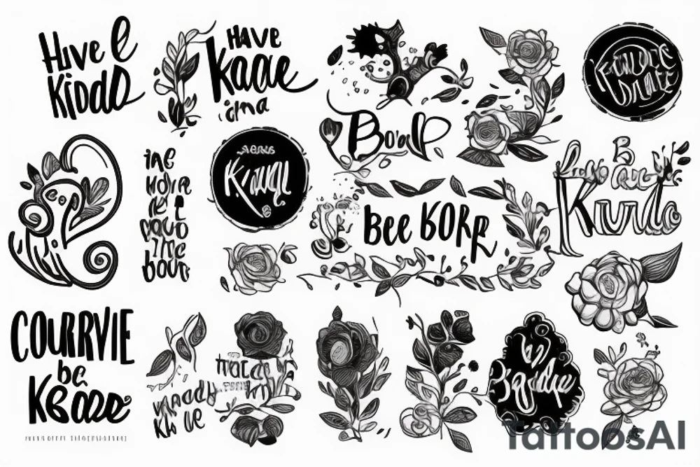 Have courage and be kind tattoo idea