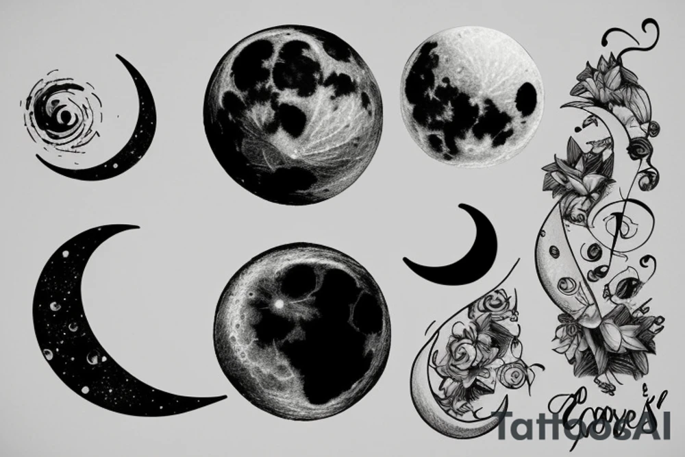 A father’s love of the moon tattoo idea