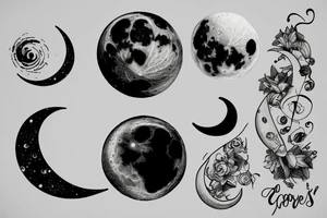 A father’s love of the moon tattoo idea