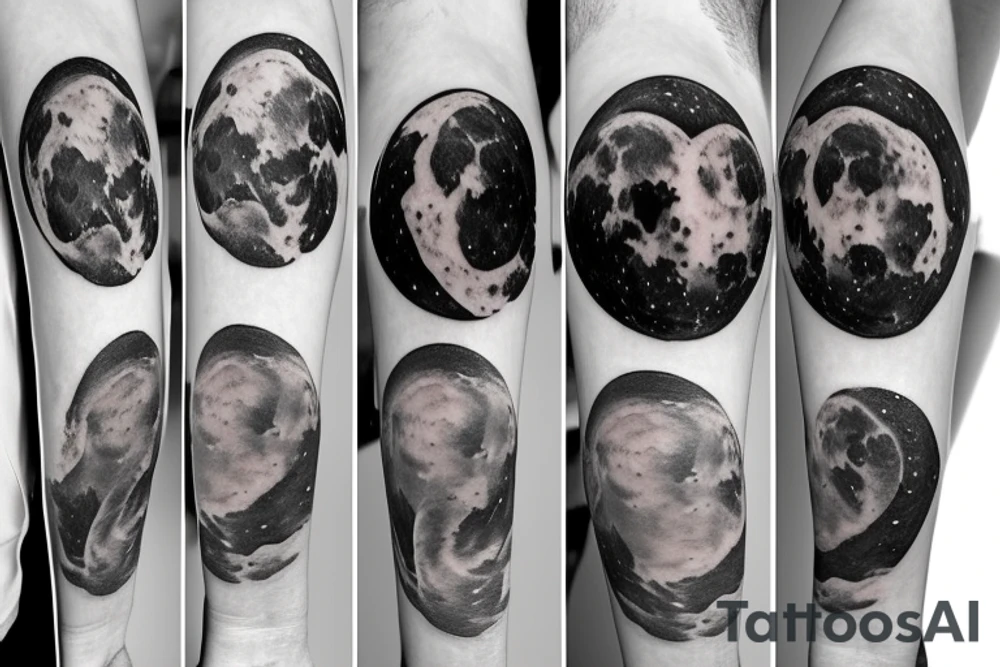 A father’s love of the moon tattoo idea