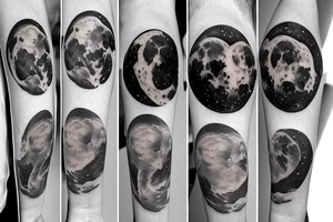 A father’s love of the moon tattoo idea