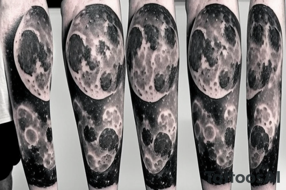 A father’s love of the moon tattoo idea