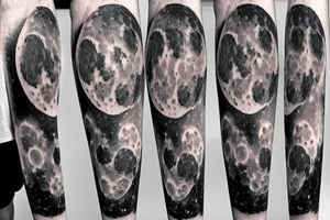 A father’s love of the moon tattoo idea