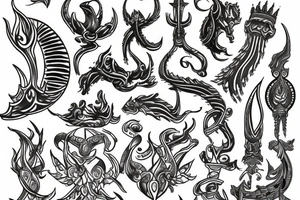 Hindu trident tattoo idea