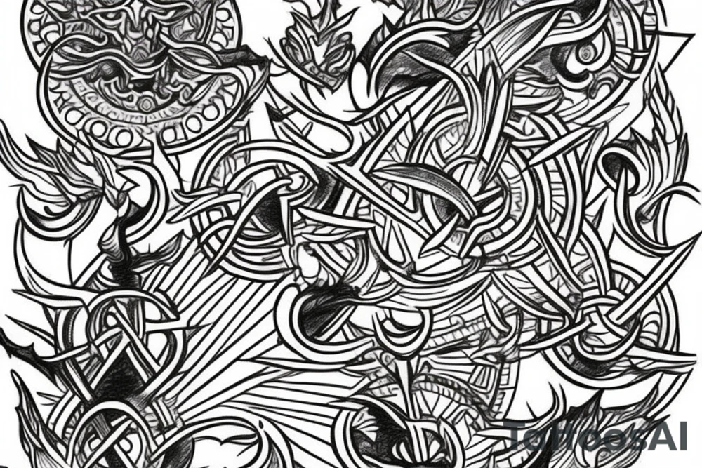 Hindu trident tattoo idea