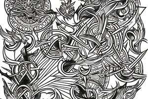 Hindu trident tattoo idea