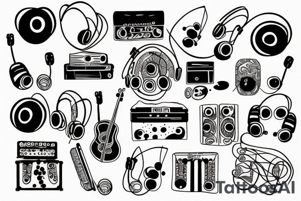Music and family tattoo idea
