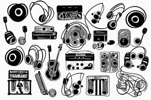 Music and family tattoo idea