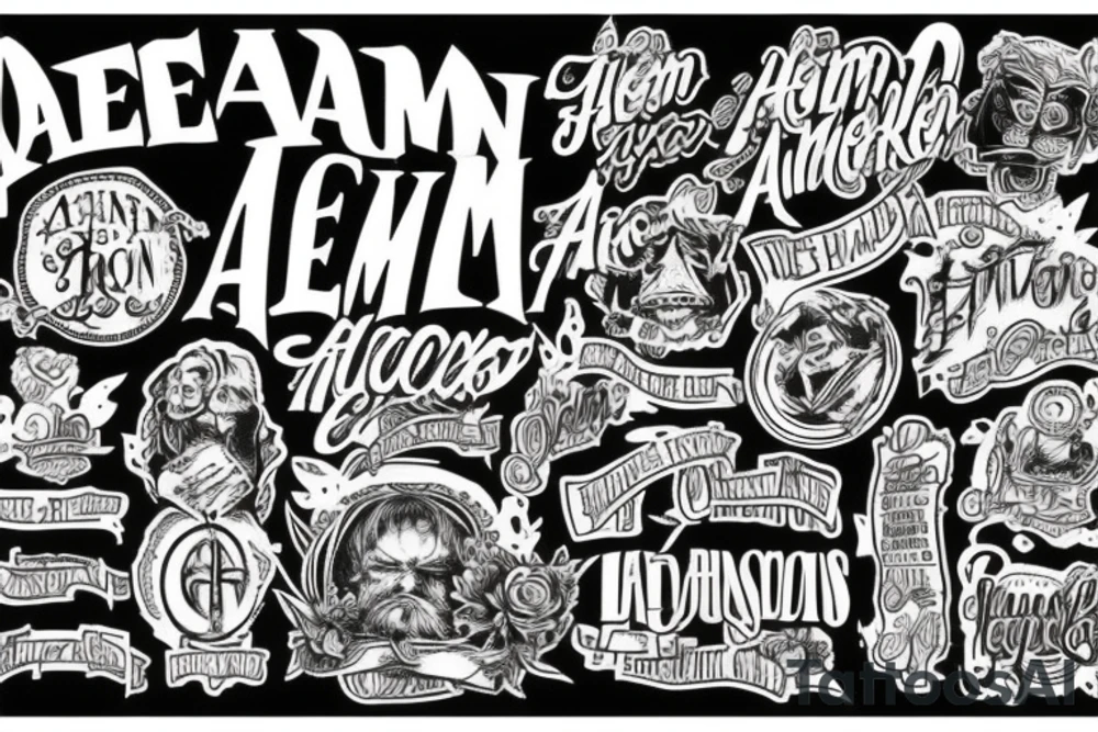 one hell of an amen lyrics tattoo idea