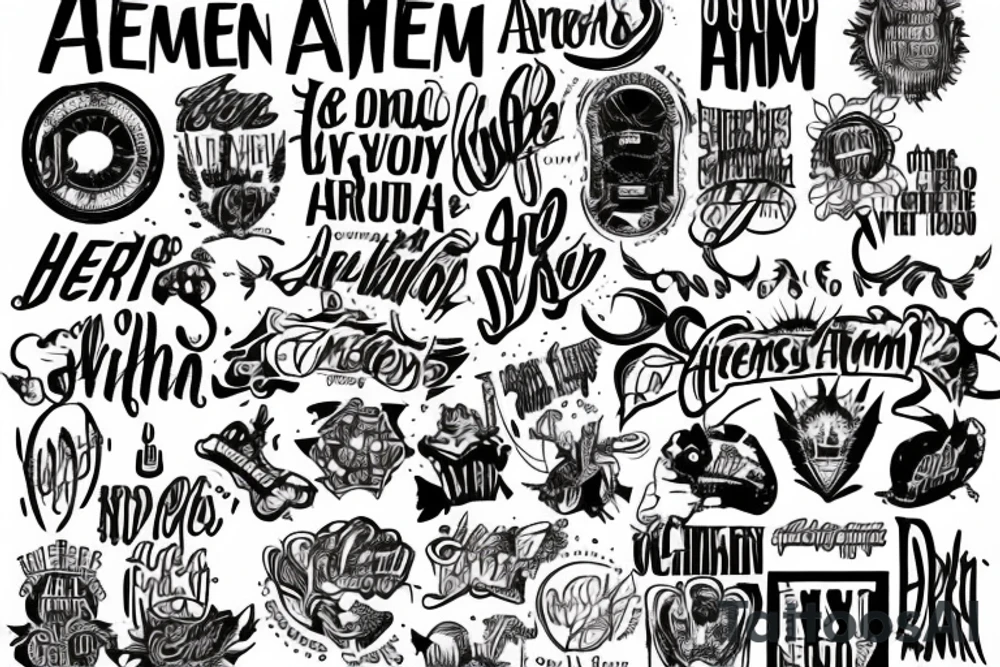 one hell of an amen lyrics tattoo idea