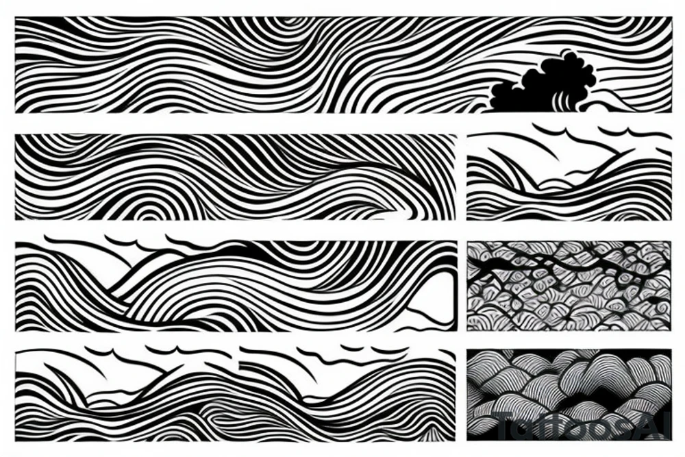 God tree, ocean wave, rice tattoo idea