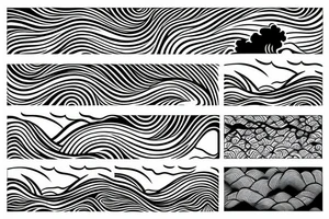 God tree, ocean wave, rice tattoo idea