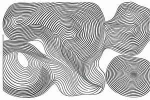 A tree with an ocean wave near a rice paddy and mountain tattoo idea