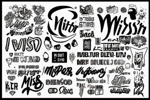 the words "mister understood" in a glitchy style font tattoo idea