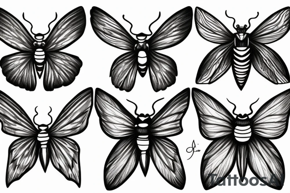 Death moth tattoo idea