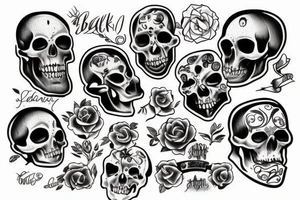 Cracked skull tattoo idea