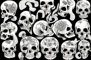 Cracked skull tattoo idea