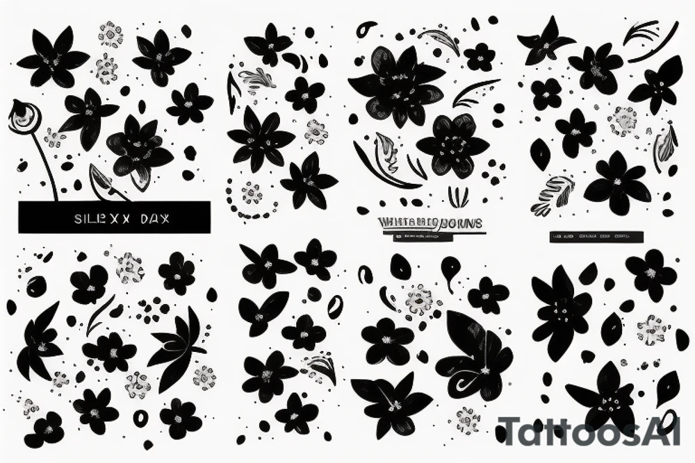 Flowers and galaxy tattoo idea