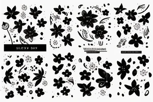 Flowers and galaxy tattoo idea