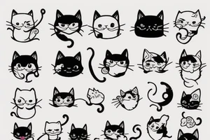 Cats cute tattoo idea