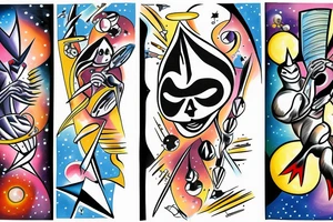 space ghost painting the universe tattoo idea