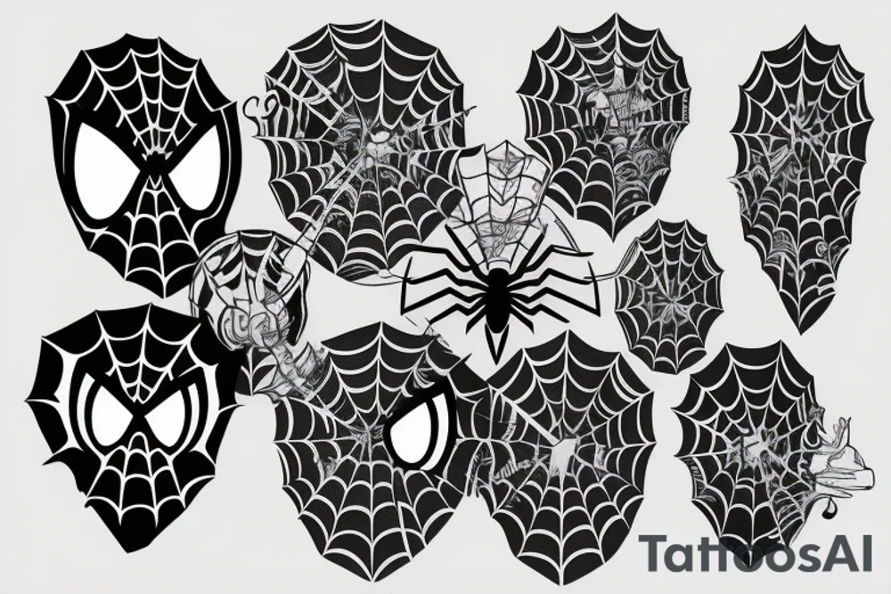 Spiderman logo with a modern design tattoo idea